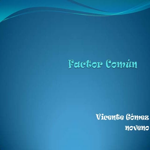 Factor comun | PDF