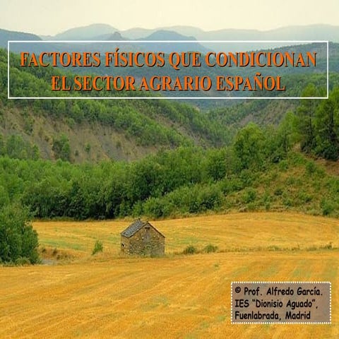 Factores físicos que condicionan el sector agrario español