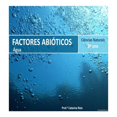 Factores Abióticos - Água