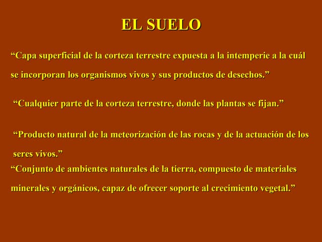 Factores AbióTicos   Suelo