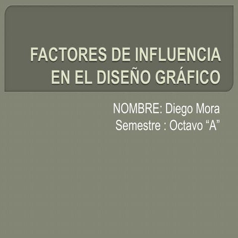Factores de influencia en el diseño gráfico