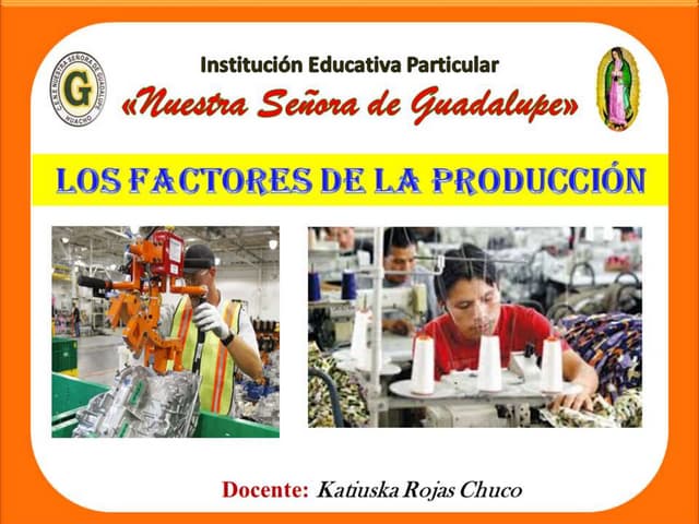 Factores de producción ejemplos