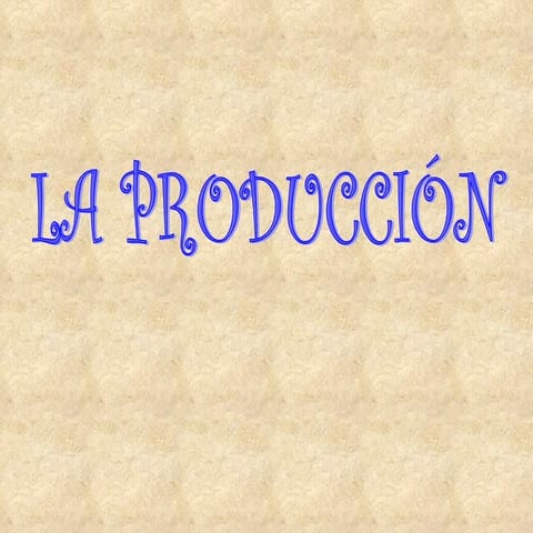 Factores de la produccion
