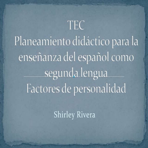 Factores de personalidad