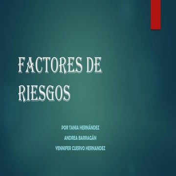 Factores de riesgo