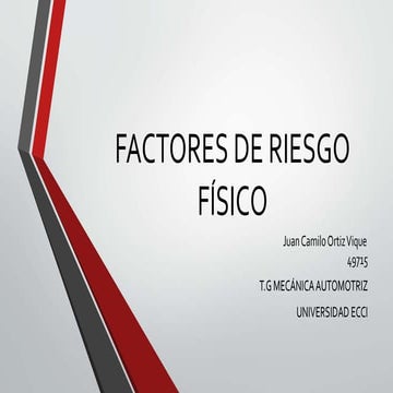 Factores de riesgo físico