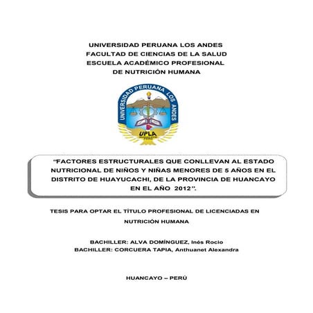 Factores estructurales   estado nutricional
