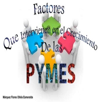Factores que intervienen en el crecimiento de las pyme | PPTX