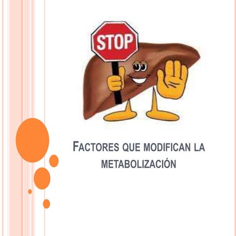 Factores que modifican la metabolización de los farmacos | PPTX