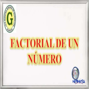 Factorial de un número | PPTX