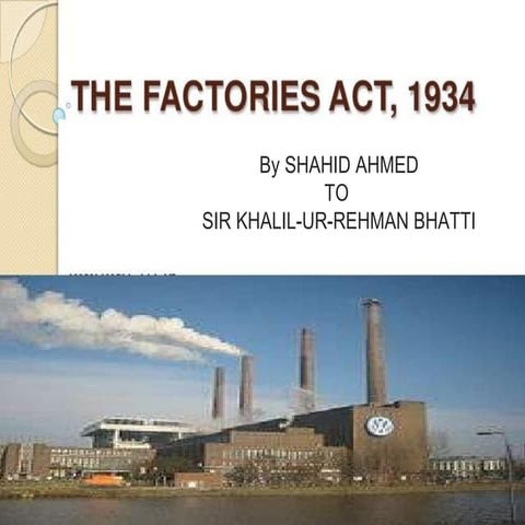 Factories act