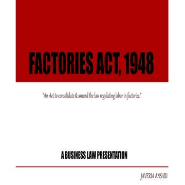 Indian Factories Act, 1948