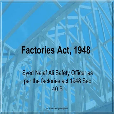 Factories act 1948