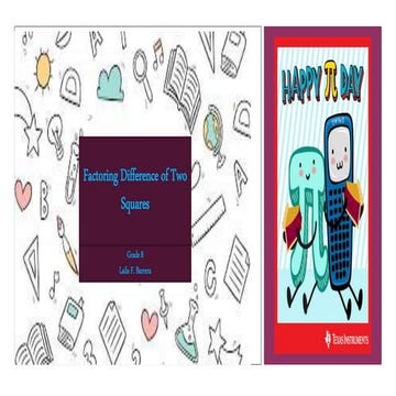 Factoring difference of two squares