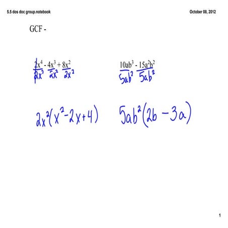 Factoring dos soc doc grouping | PDF