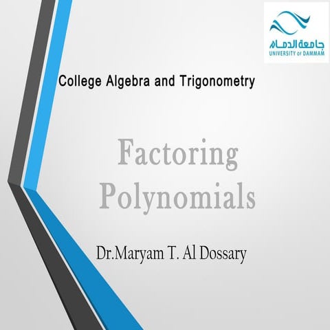 Factoring polynomials