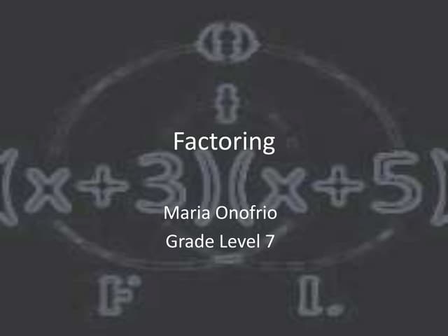 Factoring PowerPoint