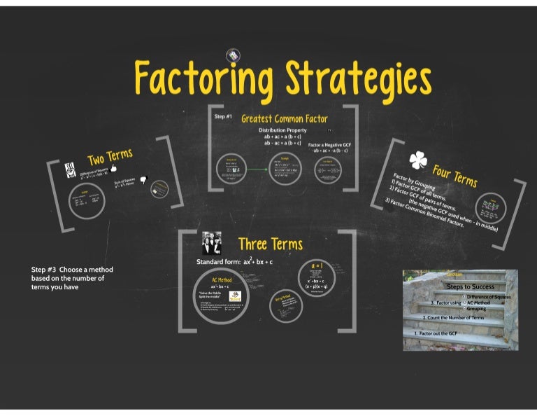 Factoring strategies