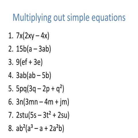 Factorise quadratic equations 2