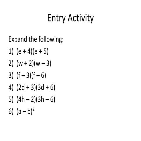 Factorise quadratic equations 3