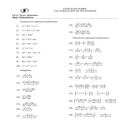 Factorizacion de polinomios