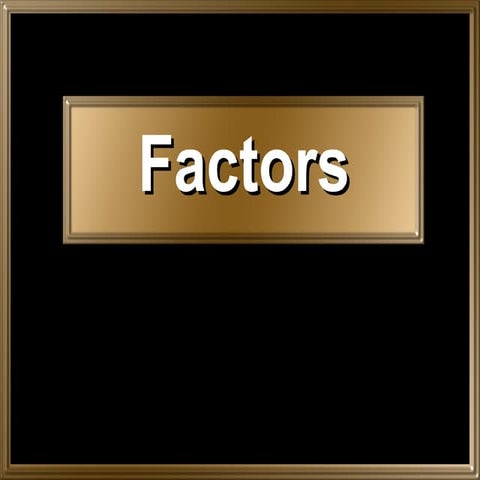 Year 6 Maths Powerpoint- Finding Factors | PPTX