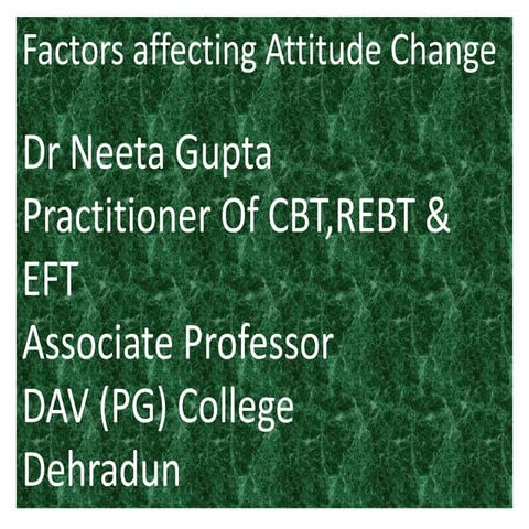 Factors affecting Attitude Change
