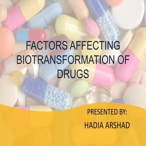 Factors affecting biotransformation of drugs