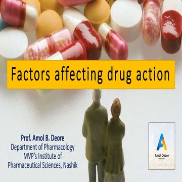 Factors affecting drug action in Pharmacology | PPT