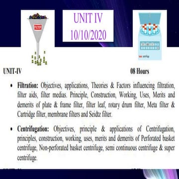 Factors affecting filtration