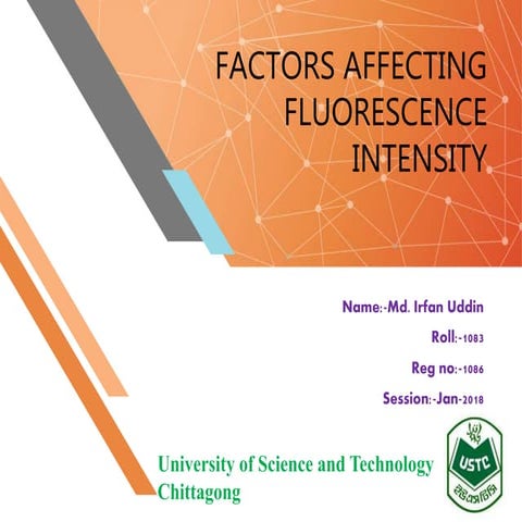 Factors affecting fluorescence intensity(pharmaceutical analysis)