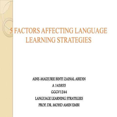 Factors affecting lls