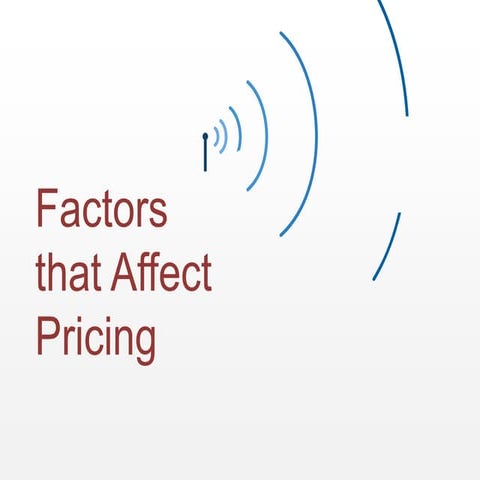 Factors affecting pricing