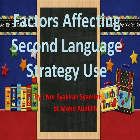 Factors affecting second language strategy use