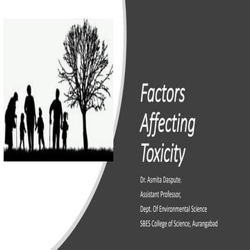 Factors affecting toxicology