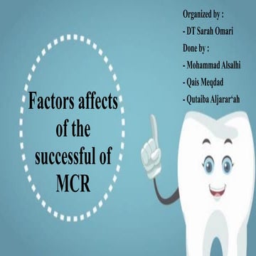 Factors affects of  successful metal ceramic restorations lecture 