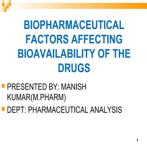 Factors bioavailability by d hi man saab