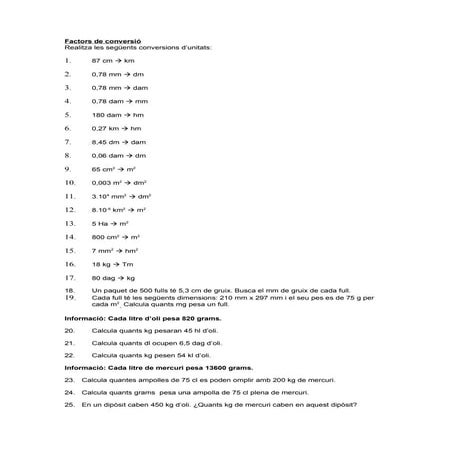 Factors de conversió