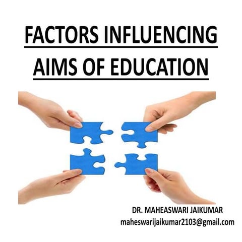 FACTORS INFLUENCING AIMS OF EDUCATION