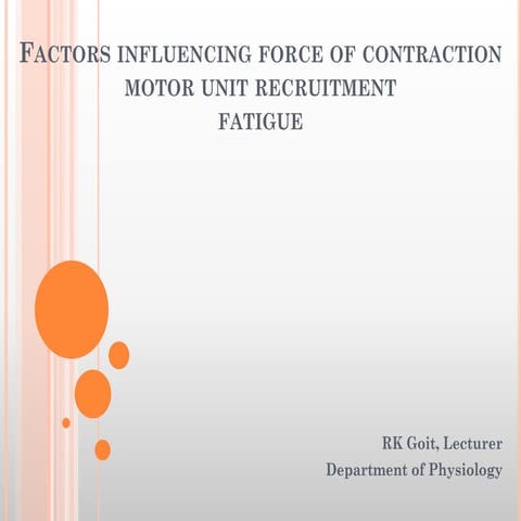 Factors influencing force of contracton