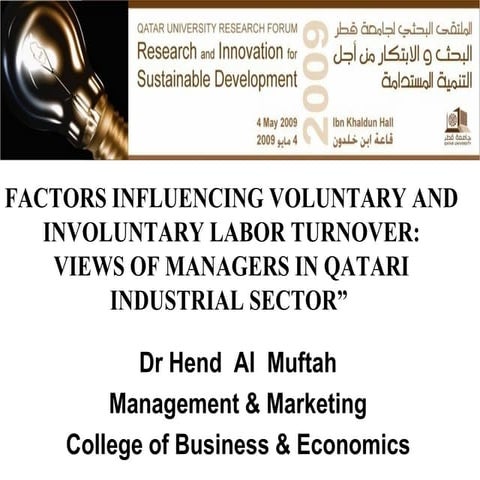 Factors influencin qatari labor turnover