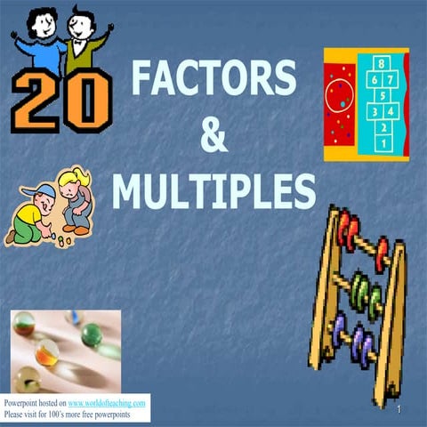 Factors and multiples