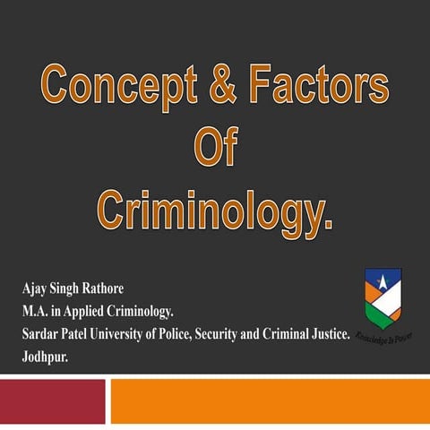 Factors of Crime