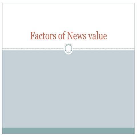 What are news values | PPTX