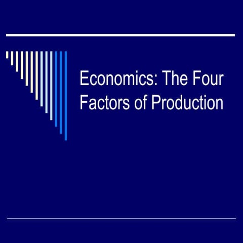 FACTORS OF PRODUCTION