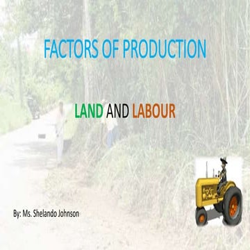 Land as a factor of production | PDF