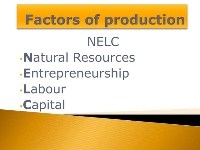 Factors of production  powerpoint p...