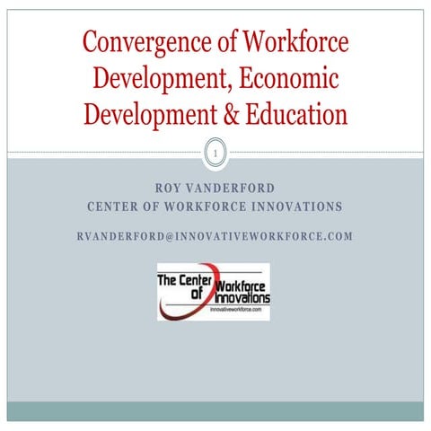 UEDA Summit 2012: Factors Shaping the Workforce: Development & Education Envi...
