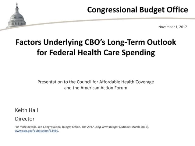 Factors Underlying CBO’s Long-Term ...