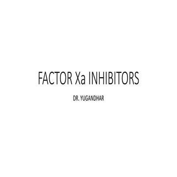 Factor xa inhibitors